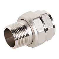 LD.67.530.20 Соединение разъемное прямое (американка) LD DN20 вн-нр, латунь никелированная
