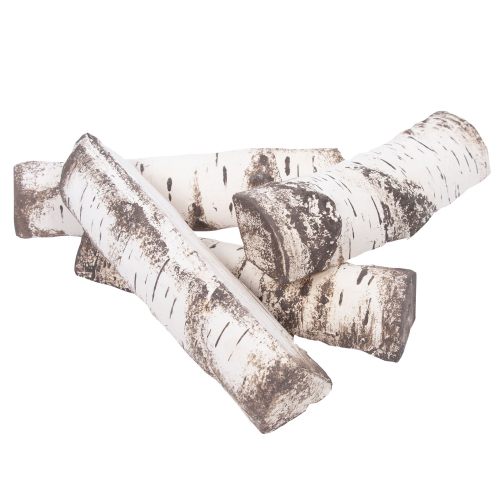 Firewood Birch 4pc Набор керамических дров Firelight для биокамина - береза колотая, упак_4 шт