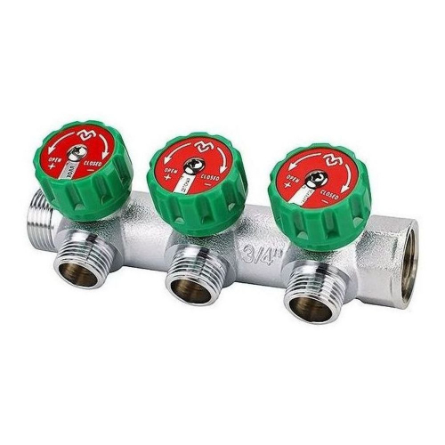 VM14613 Коллектор регулирующий VARMEGA 3/4" 3 х 3/4"ЕК хромированный 
