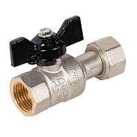 LD 47.396.15 Кран шаровой латунный LD Pride 47.15.В-НкГк.Б Ду15 Ру40 с накидной гайкой (бабочка)