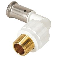 5PKW-1604 Угольник HENCO 90гр НР ПВДФ пресс, 16x1/2"