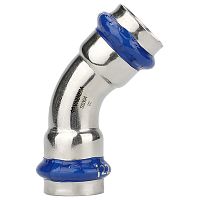 VM712003535 Угольник VARMEGA 45гр. двухраструбный Inox Press 35x35