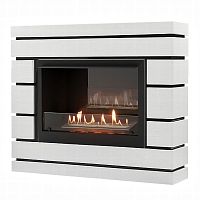 set BFP/P-2520 + Moderno WO Каминокомплект: Биокамин Firelight BFP/P-2520, портал Moderno 25 шпон белый дуб
