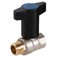 LD 47.342.15 RB Кран шаровой латунный LD Pride47.15.В-Н.ТРДу15Ру40,вн-нр,Т-рук(Red+Blue)