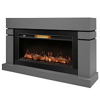 set RTFP/P-AR40LS+Lindos 40 LGlmdf Каминокомплект: Очаг Royal Thermo Aurora RTFP/P-AR40LS, портал Lindos 42/40/36, светло-серый, р/в